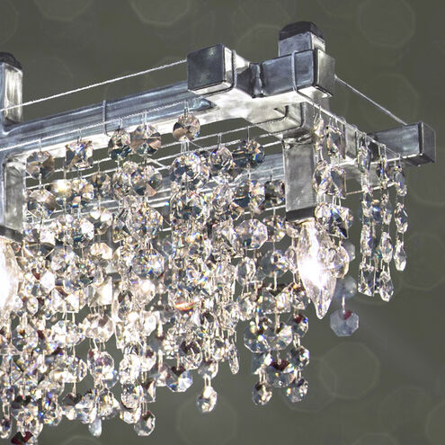 Matrix Crystal 8 Light 42 inch Linear Suspension Chandelier Ceiling Light